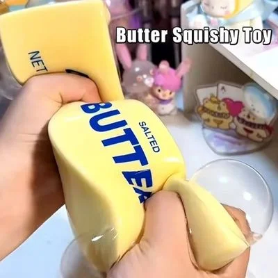 Bastão de Queijo Squishy Elástico - Brinquedo Tátil de Apertar