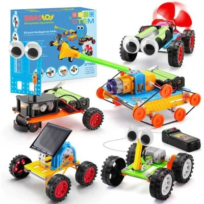 Kit de Construção de Robôs Científicos 5 em 1, kit STEM para Crianças de 8 a 12 Anos