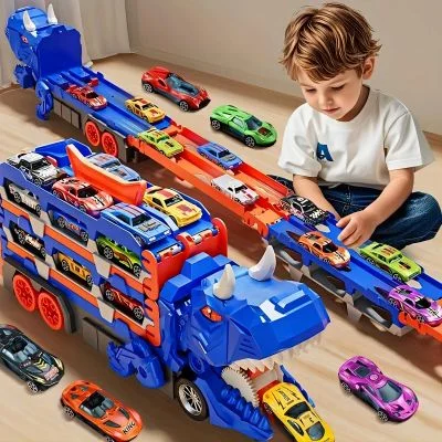 Caminhões Dinossauro Modelos Diversos Engolidor de Carrinhos - Rampa, Canhão, Pista e muito mais!