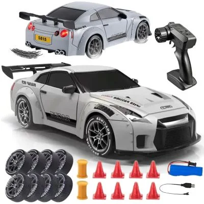 Carrinho Controle Remoto Faz Drift Bateria Recarregavel 4x4 Nissan Gtr R35 Atacarejo Kids Completo Troca Rodinhas Cones Barril